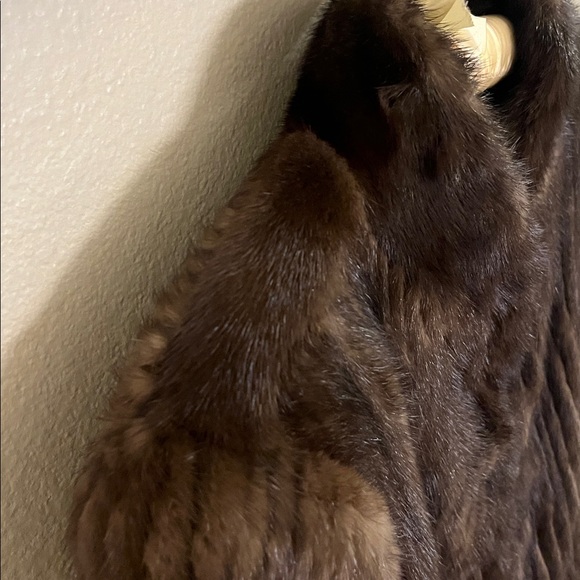 100% Real Vintage Mahogany Mink Fur Coat Beautiful Elegant M - Picture 5 of 14